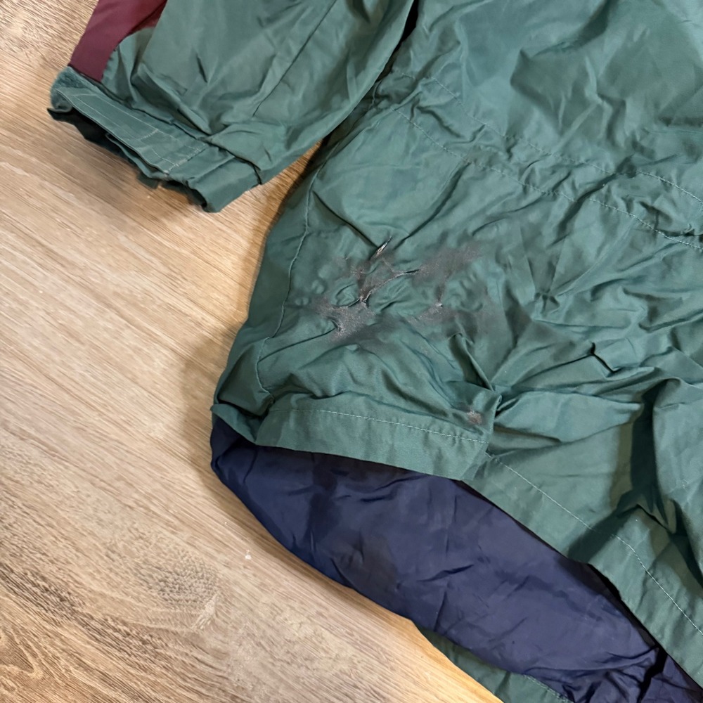 Vintage Columbia Sportswear Colorblock Parka Jacket Teal Burgundy Navy Mens XL - Picture 7 of 8